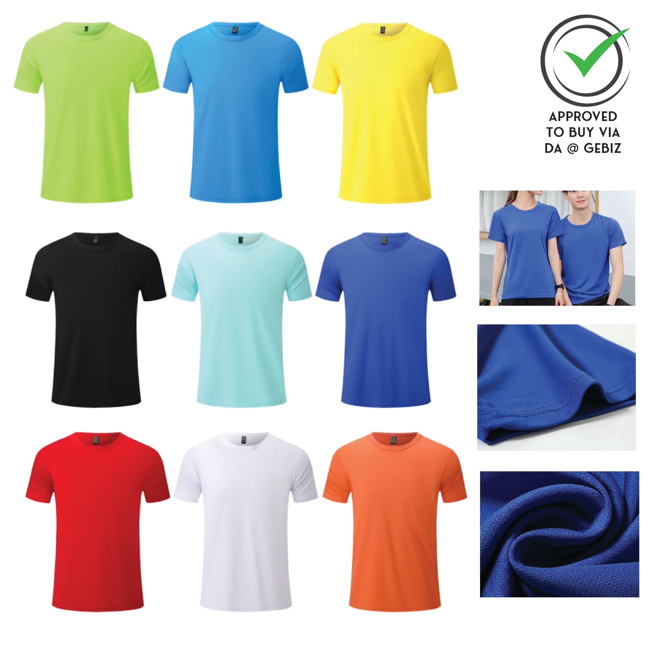 A01-09 Drifit Eyelet Round Neck 160gm