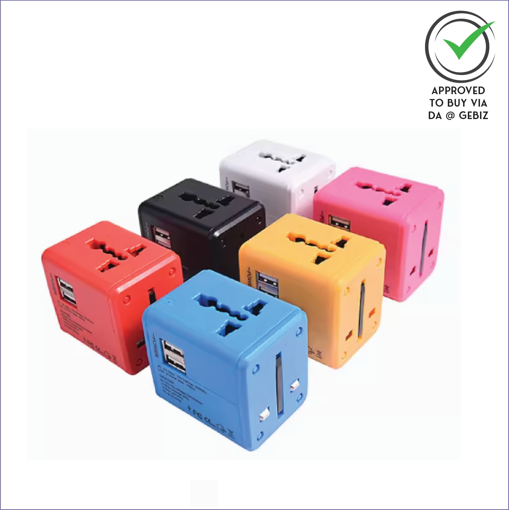 A04-25 Universal Travel Adaptor w 2 USB Port