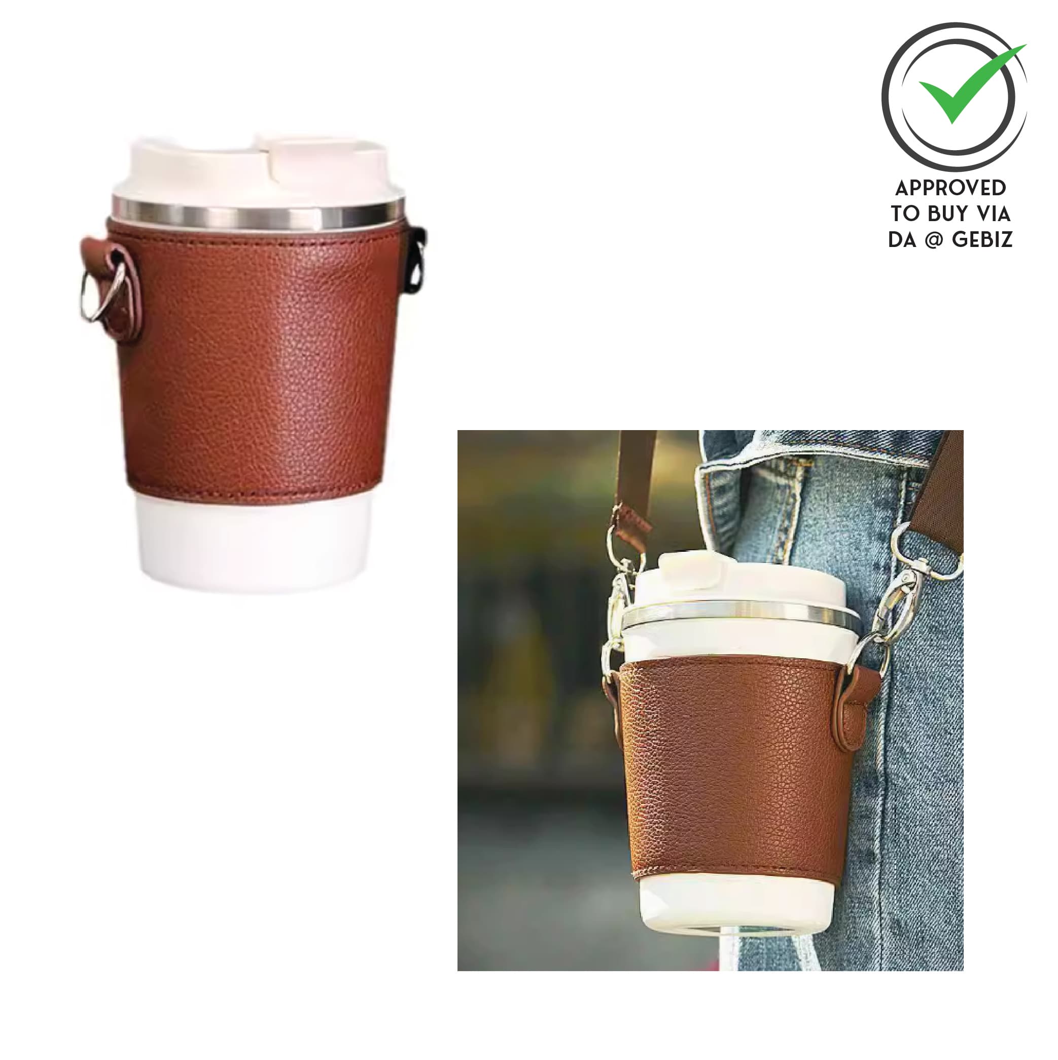 A05-61 PU Leather Cup Carrier